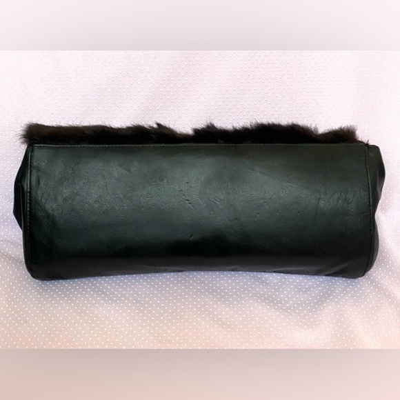 Michelle Monroe vintage leather and fur clutch(RARE) - Picture 2 of 12